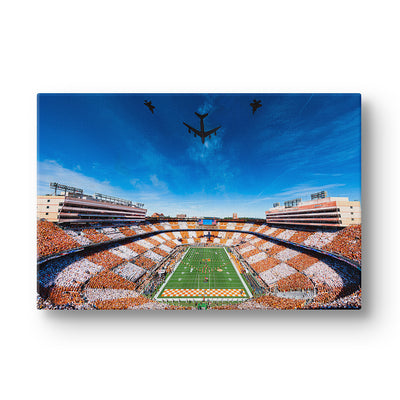 Tennessee Volunteers - National Anthem Flyover - College Wall Art #Canvas