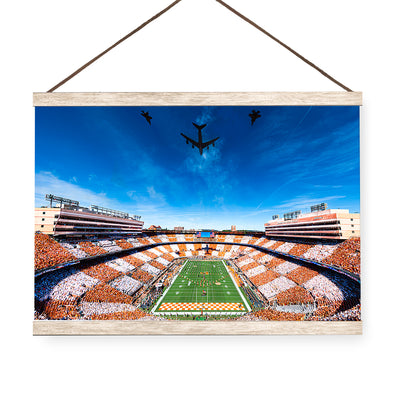 Tennessee Volunteers - National Anthem Flyover - College Wall Art #Hanging Canvas