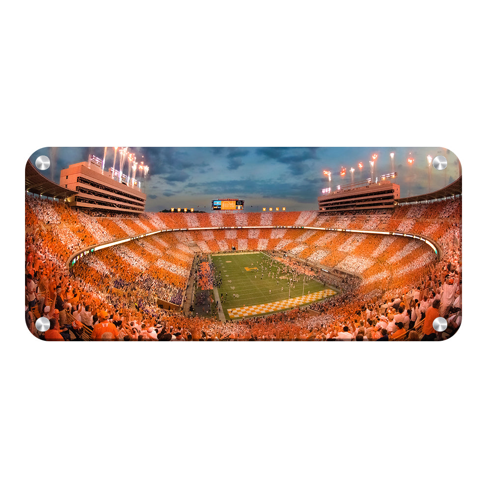 Tennessee Volunteers - Vols Beat the Gators Checker Neyland Panoramic - College Wall Art #Metal