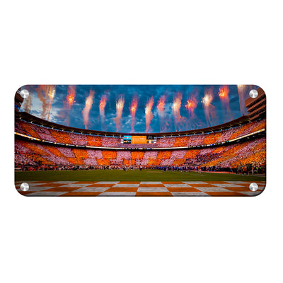 Tennessee Volunteers - Vols Win Checker Neyland Panoramic - College Wall Art #Metal