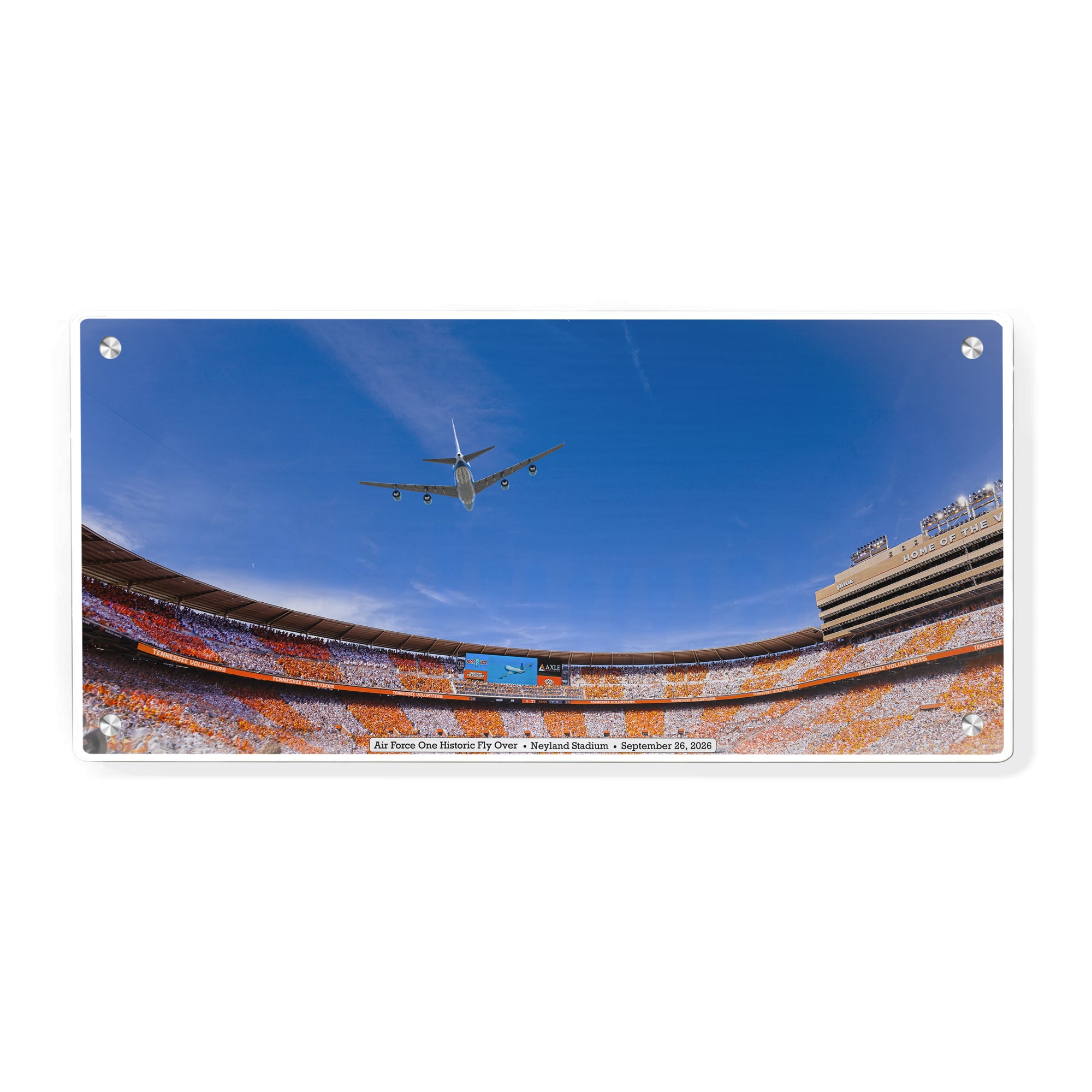 Tennessee Volunteers - Air Force One Flyover Neyland Stadium - College Wall Art #Metal