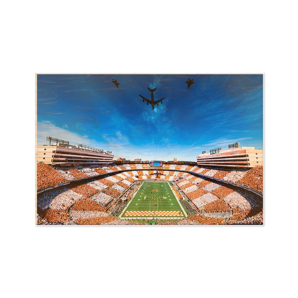 Tennessee Volunteers - National Anthem Flyover - College Wall Art #Poster