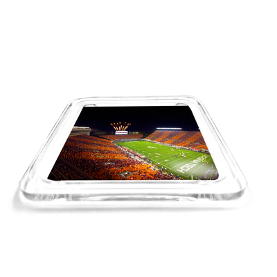 Virginia Tech Hokies - Aerial Striped Lane Stadium Acrylic Drink Coaster