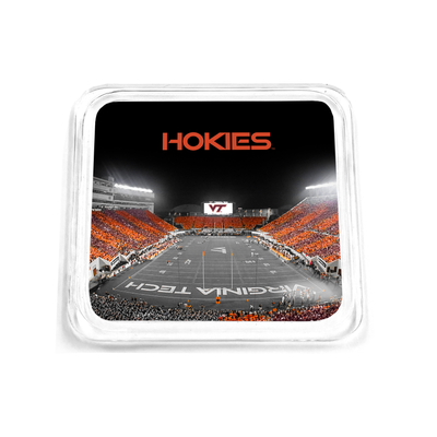Virginia Tech Hokies - Hokie Striped End Zone Acrylic Drink Coaster