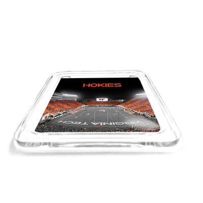 Virginia Tech Hokies - Hokie Striped End Zone Acrylic Drink Coaster