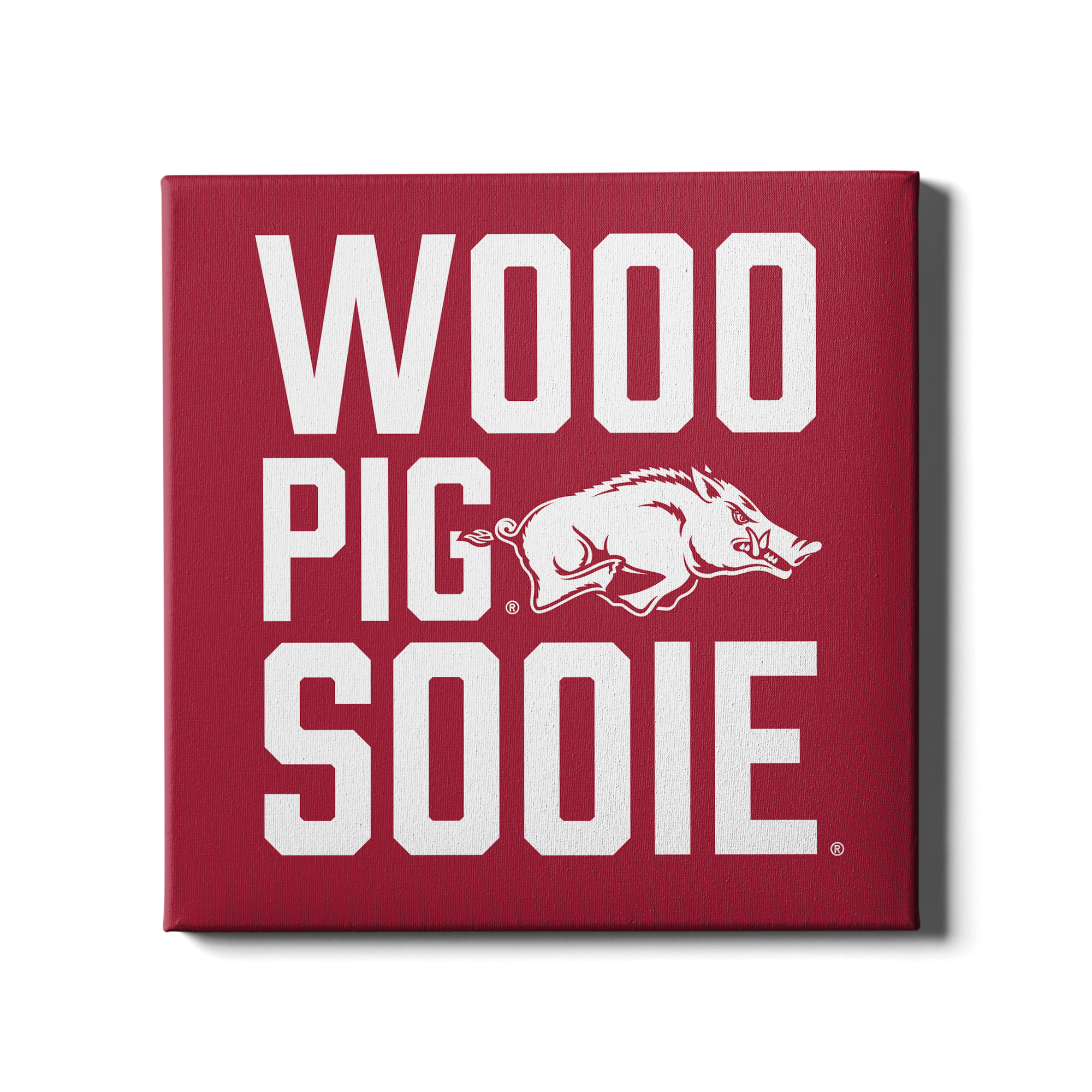 Arkansas Razorbacks - Wooo Pig Sooie - College Wall Art #Canvas