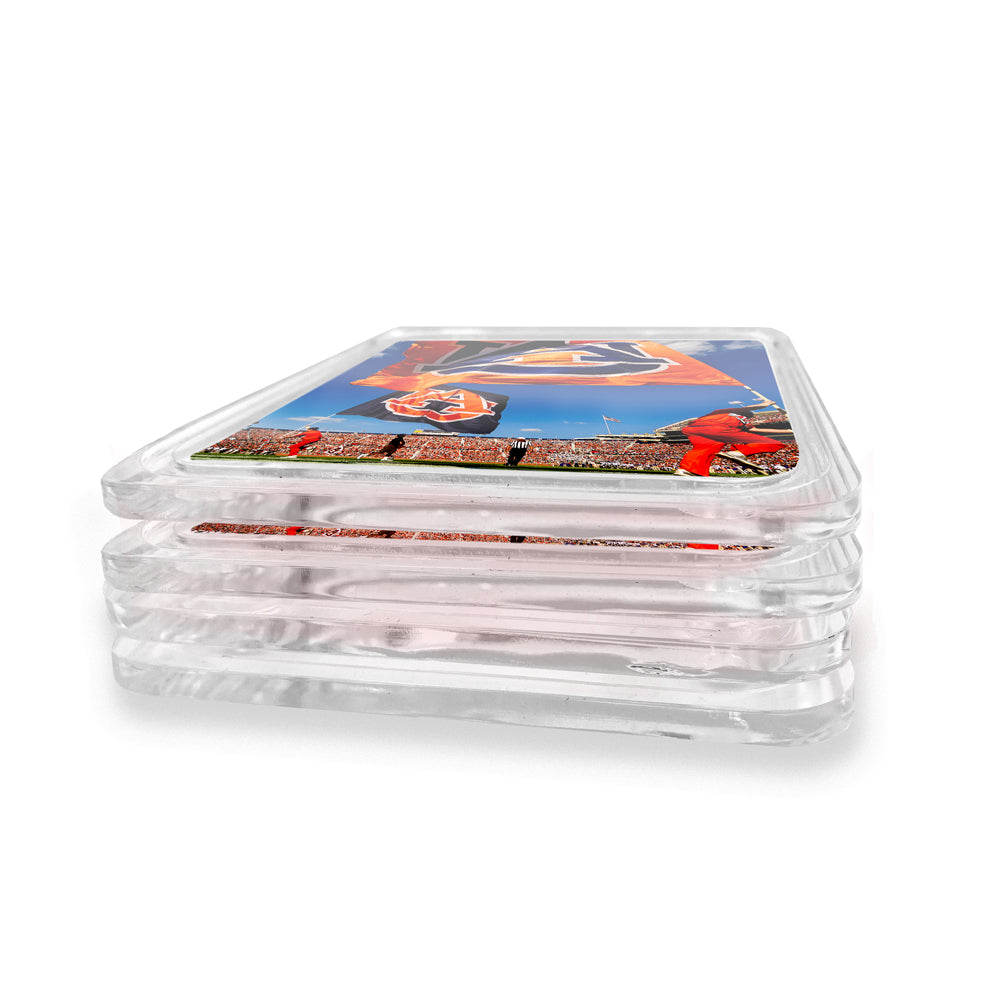 Auburn Tigers - Cheer Flags Drink Coaster