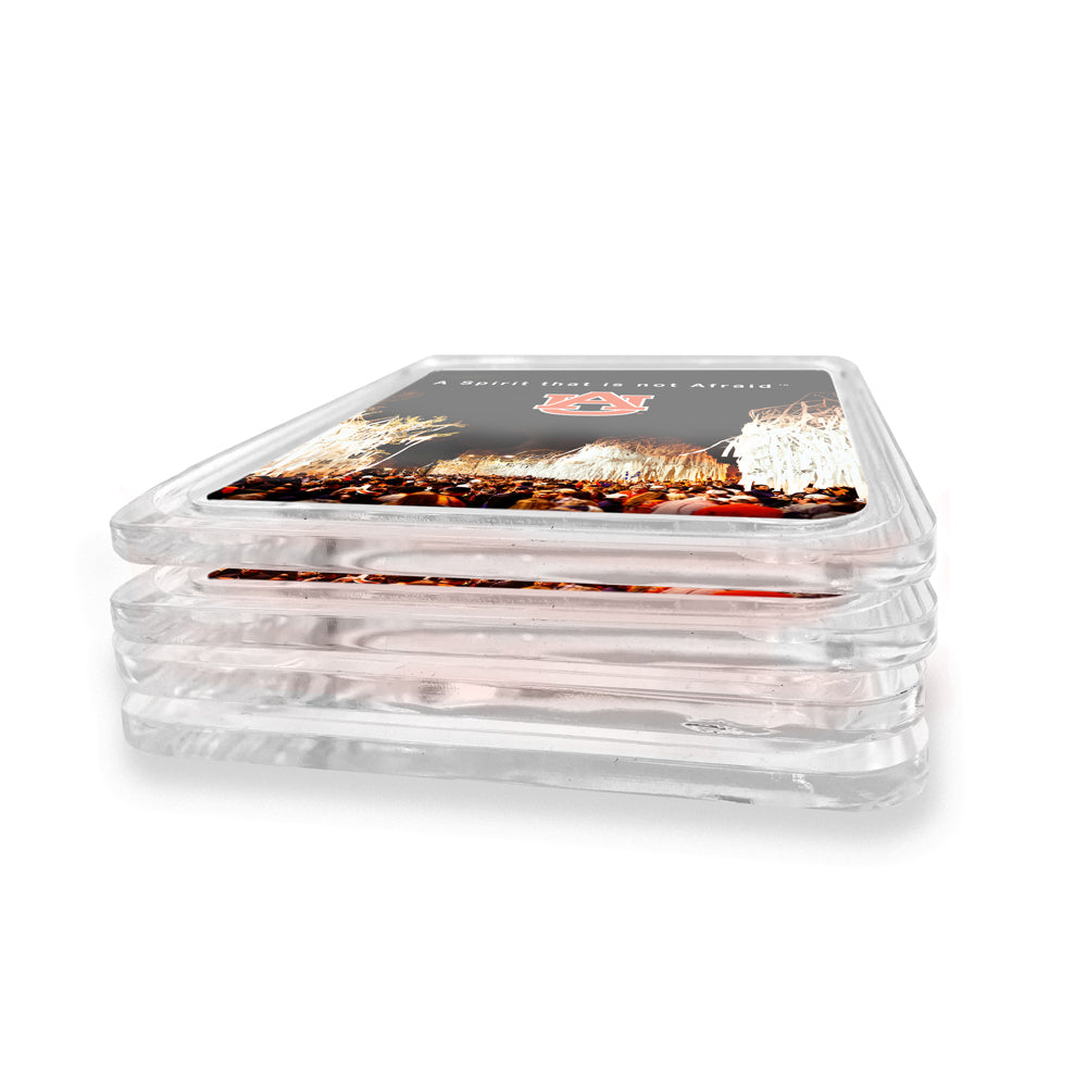 Auburn Tigers - A Spirit That Is Not Afraid Drink Coaster