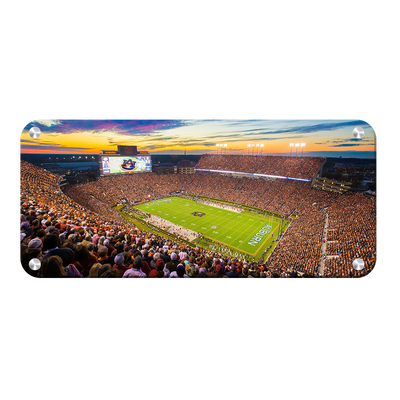Auburn Tigers - Jordan-Hare Stadium Sunset Panoramic - College Wall Art#Metal