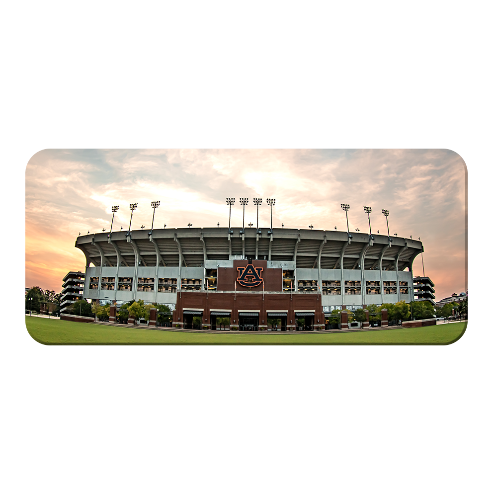 Auburn Tigers - Sunset at Jordan-Hare Panoramic - College Wall Art #PVC