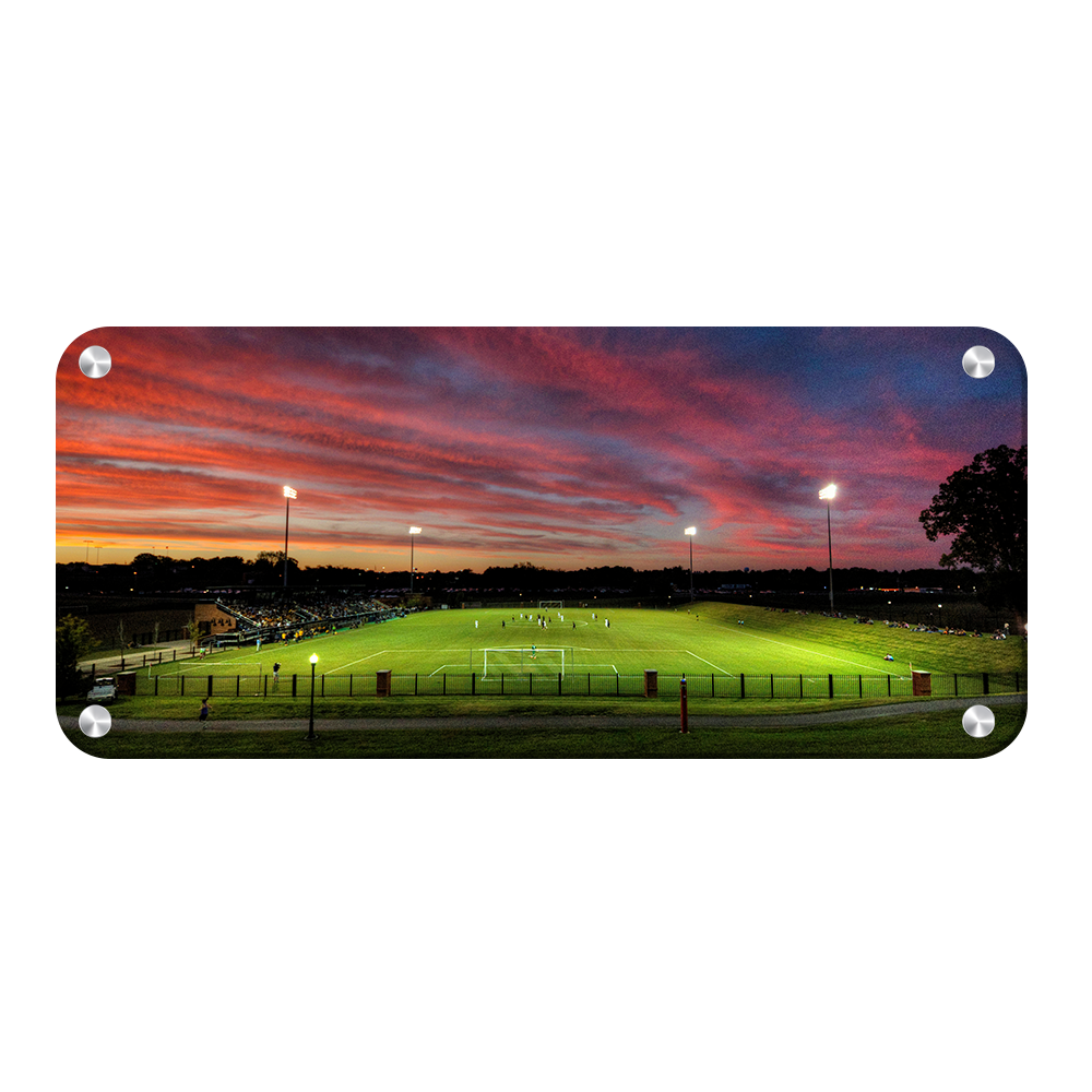 ETSU - Soccer Sunset Panoramic - College Wall Art#Metal