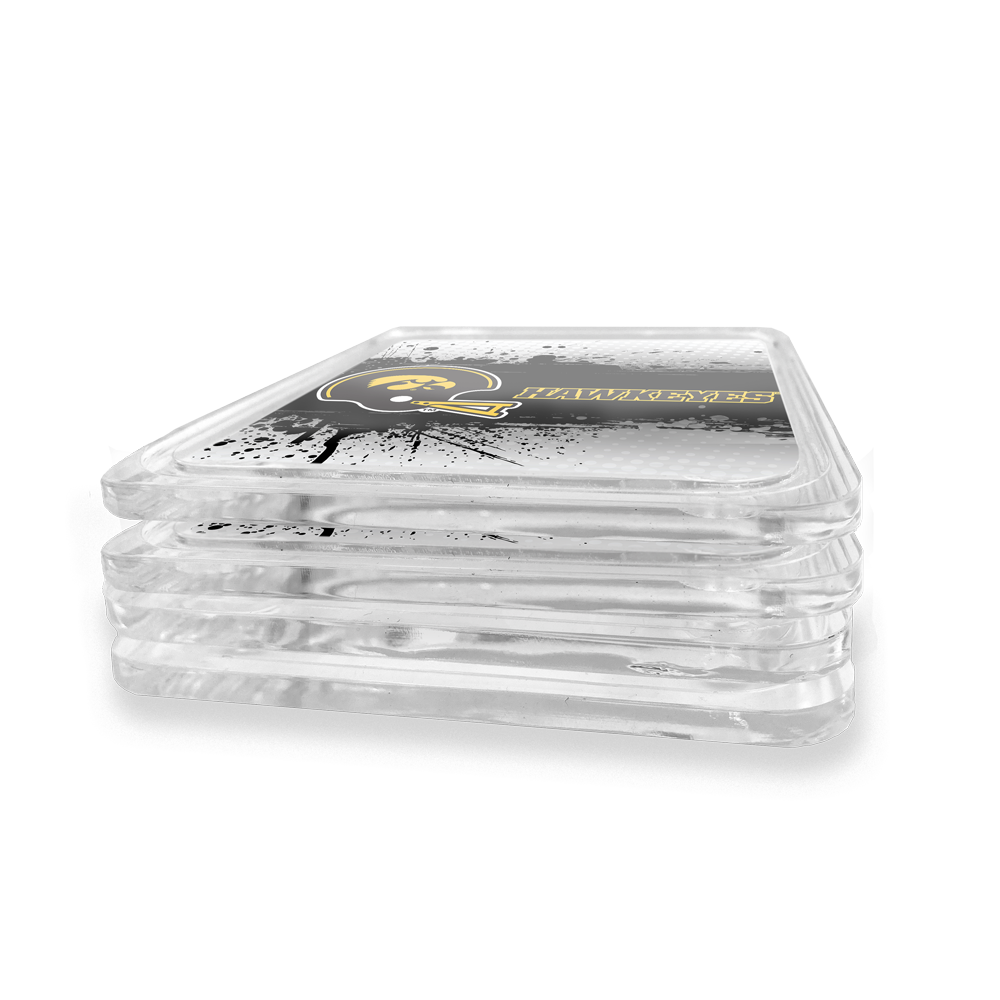 Iowa Hawkeyes - Iowa Black Helmet Hawkeyes Drink Coaster