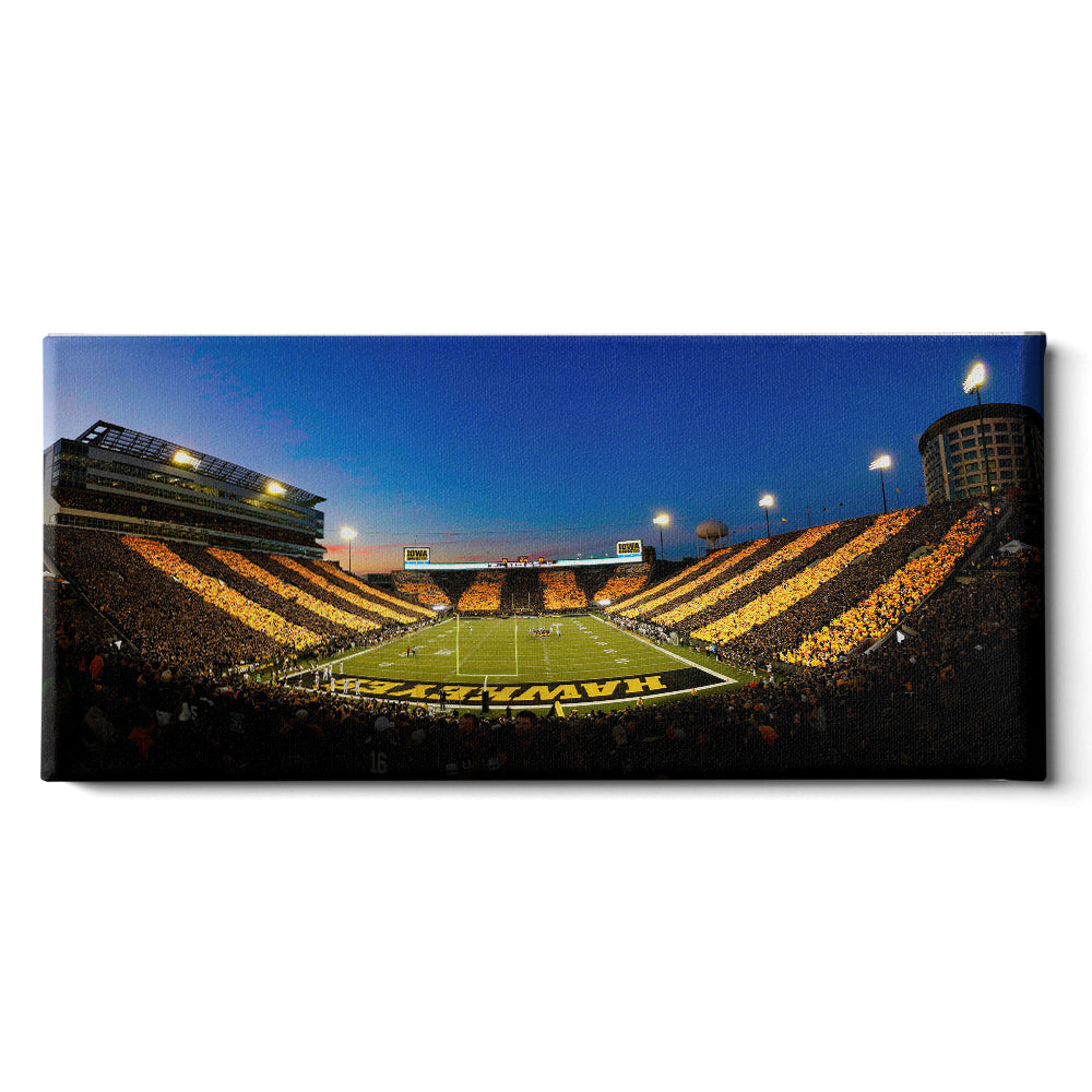 Iowa Hawkeyes - Hawkey's Stripe Out Pano - College Wall Art #Canvas