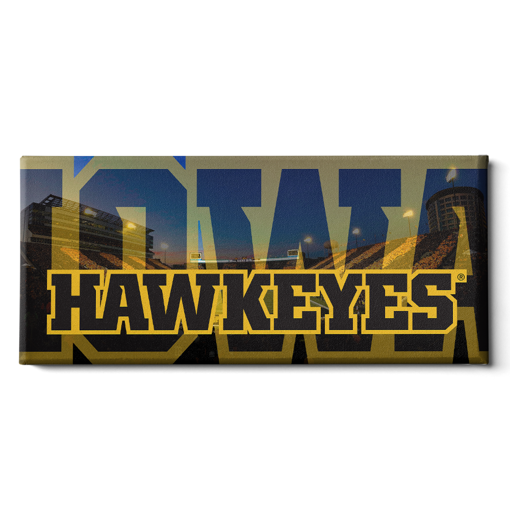 Iowa Hawkeyes - Iowa Hawkeyes Panoramic - College Wall Art #Canvas