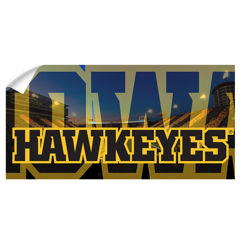 Iowa Hawkeyes - Iowa Hawkeyes Panoramic - College Wall Art #Wall Decal