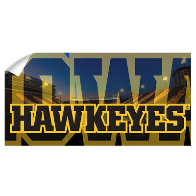 Iowa Hawkeyes - Iowa Hawkeyes Panoramic - College Wall Art #Wall Decal