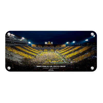 Iowa Hawkeyes - Swarmin' & Stormin' No. 3 Iowa Topples No 4 Penn State - College Wall Art #Metal