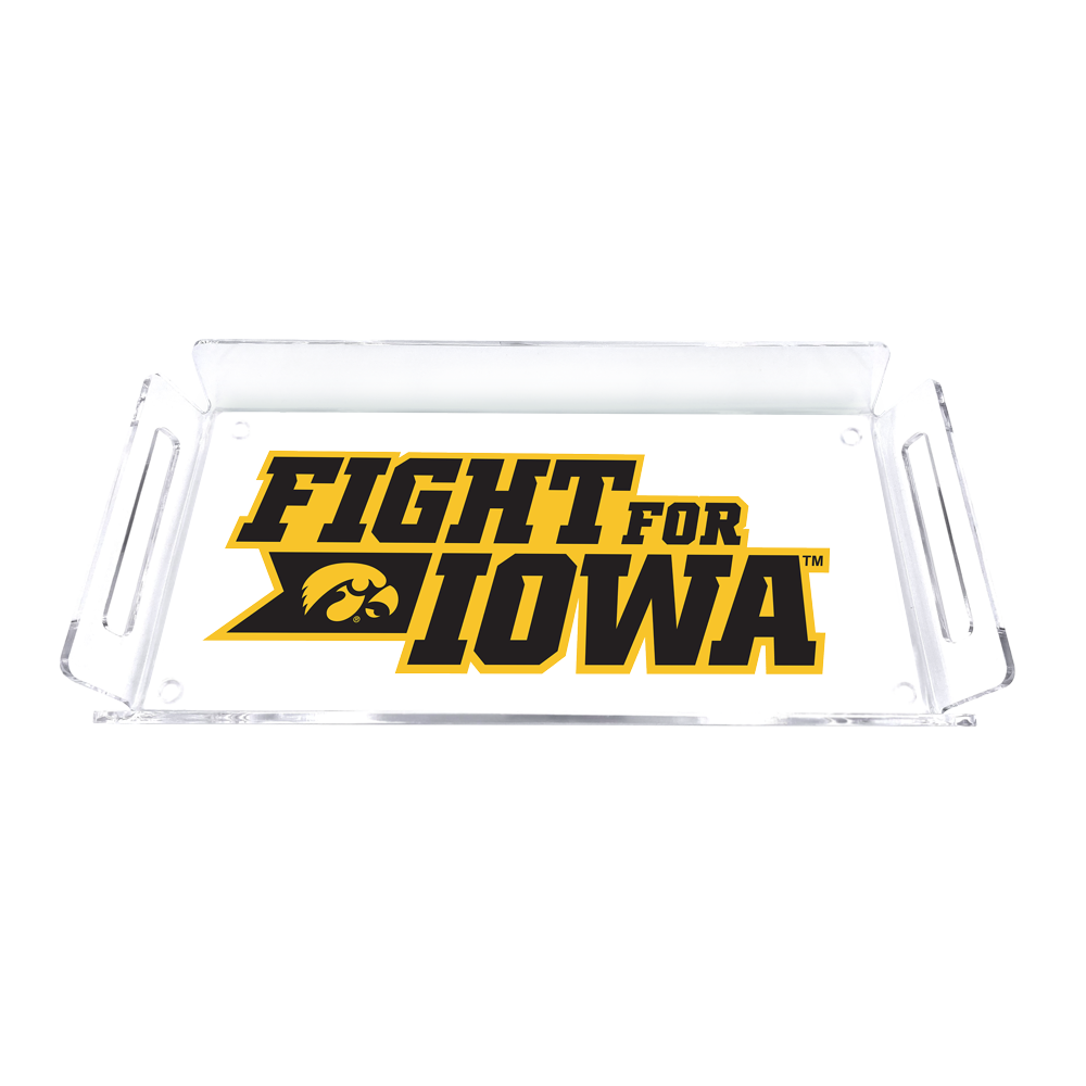 Iowa Hawkeyes - Fight for Iowa Decorative Serving Tray