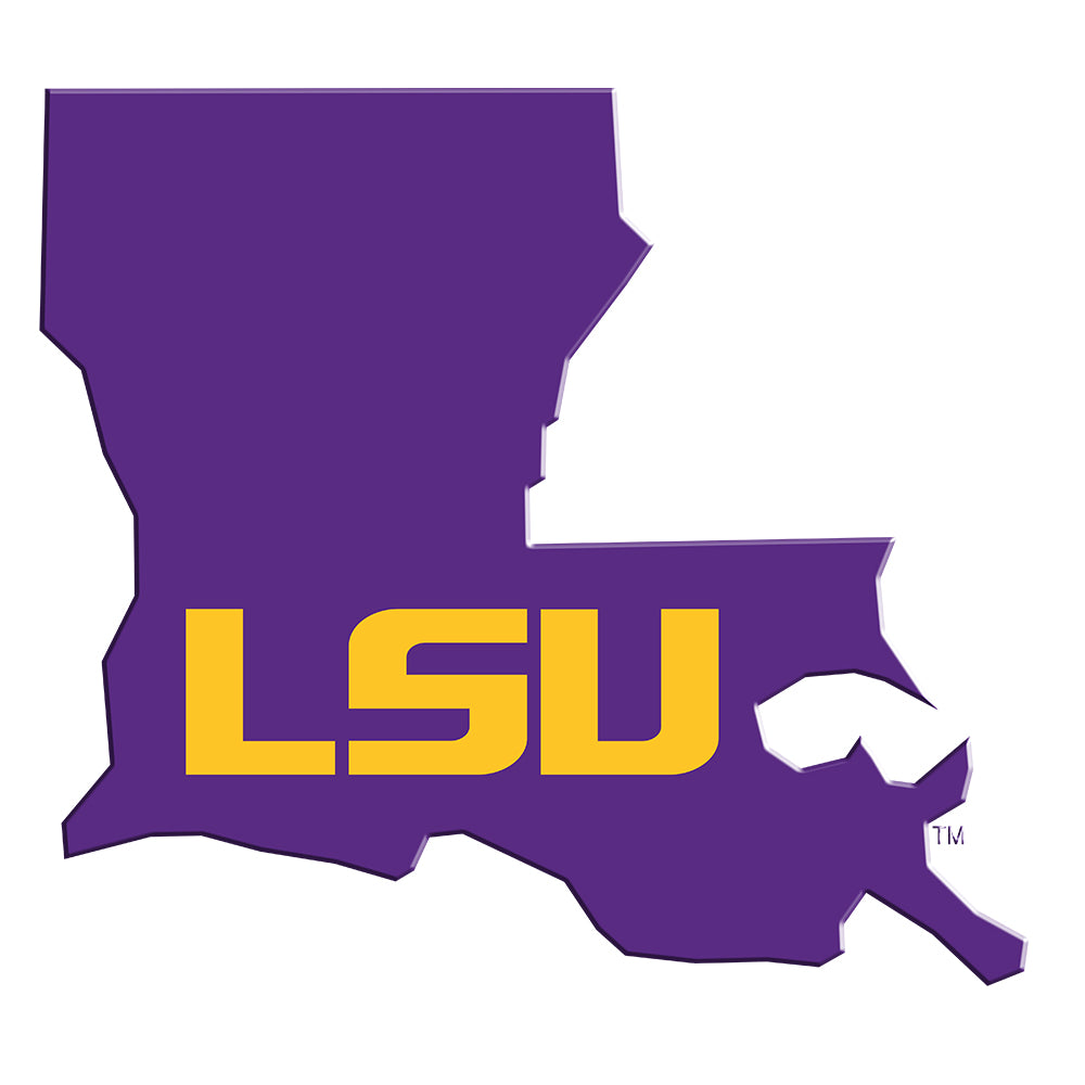 LSU Tigers - LSU State Purple Single Layer Dimensional