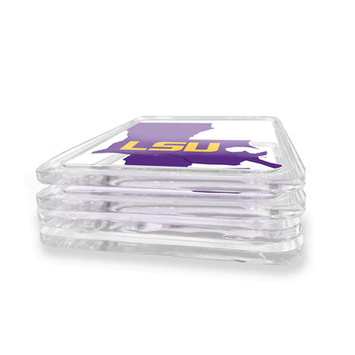 LSU Tigers - LSU State Purple Drink Coaster