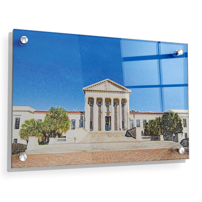 LSU Tigers - Paul M. Hebert Law Center Sketch - College Wall Art #Acrylic