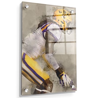 LSU Tigers - LSU Defense Watercolor - College Wall Art #Acrylic