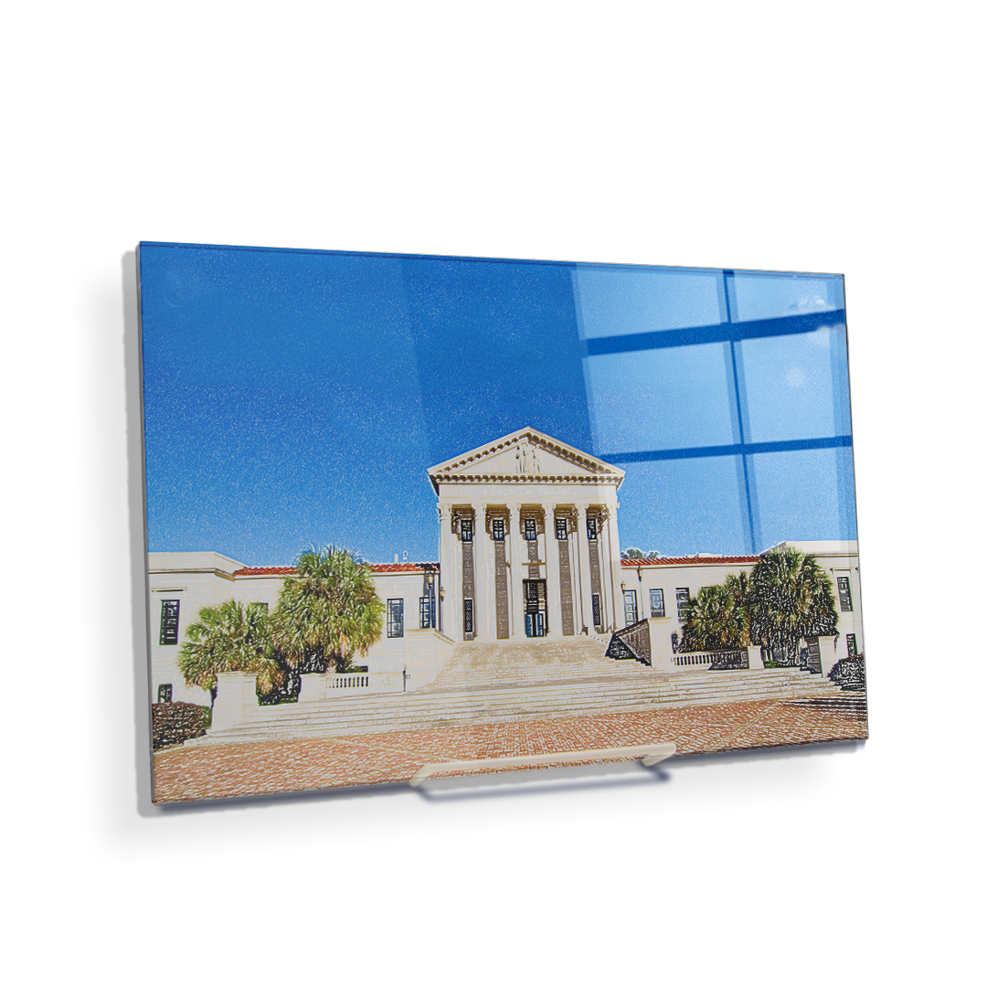 LSU Tigers - Paul M. Hebert Law Center Sketch - College Wall Art #Acrylic Mini