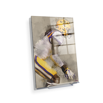 LSU Tigers - LSU Defense Watercolor - College Wall Art #Acrylic Mini