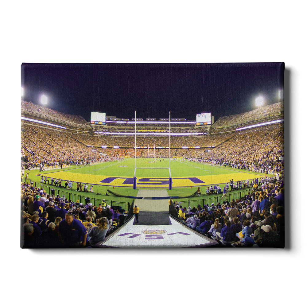 LSU TIGERS - LSU End Zone - College Wall Art #Canvas