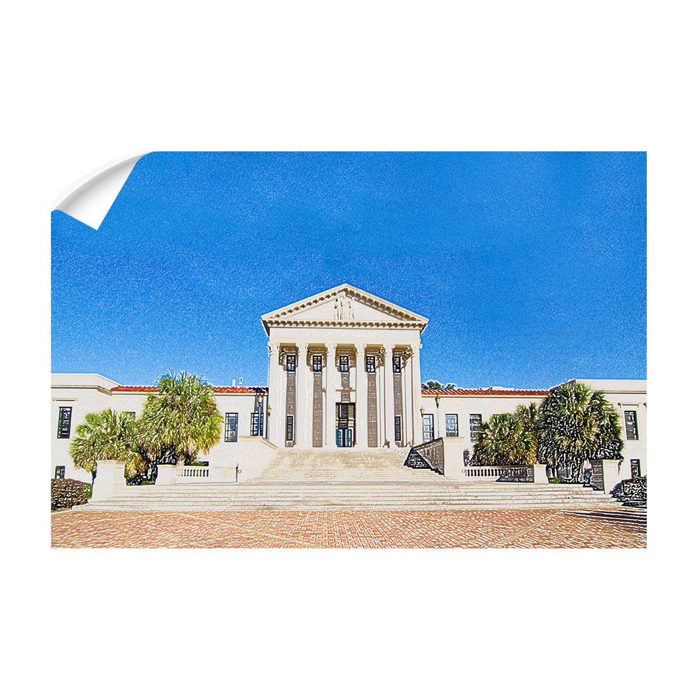 LSU Tigers - Paul M. Hebert Law Center Sketch - College Wall Art #Wall Decal