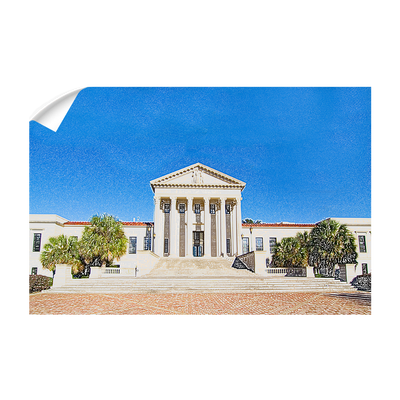 LSU Tigers - Paul M. Hebert Law Center Sketch - College Wall Art #Wall Decal