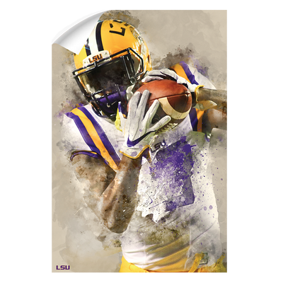 LSU Tigers - LSU Catch Watercolor - College Wall Art #Wall Decal