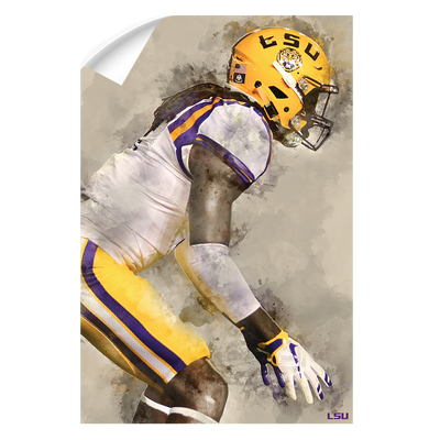 LSU Tigers - LSU Defense Watercolor - College Wall Art #Wall Decal