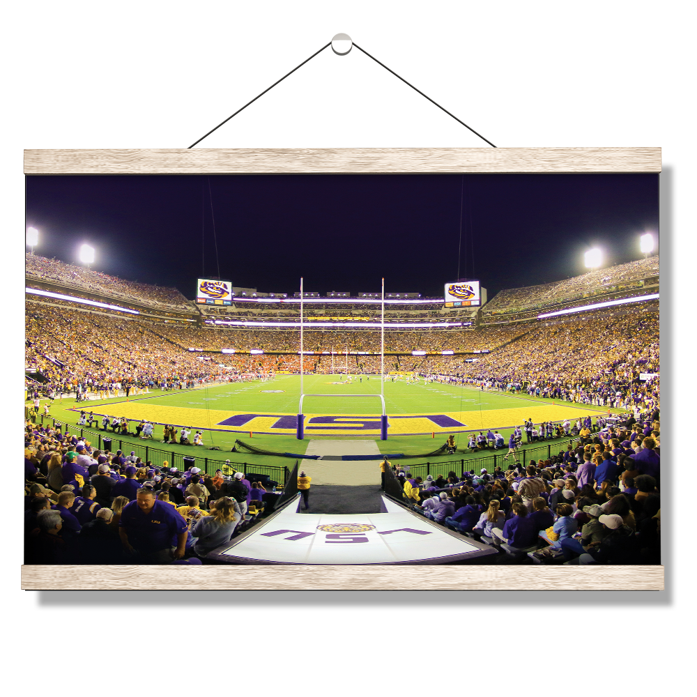 LSU TIGERS - LSU End Zone - College Wall Art #Hanging Canvas