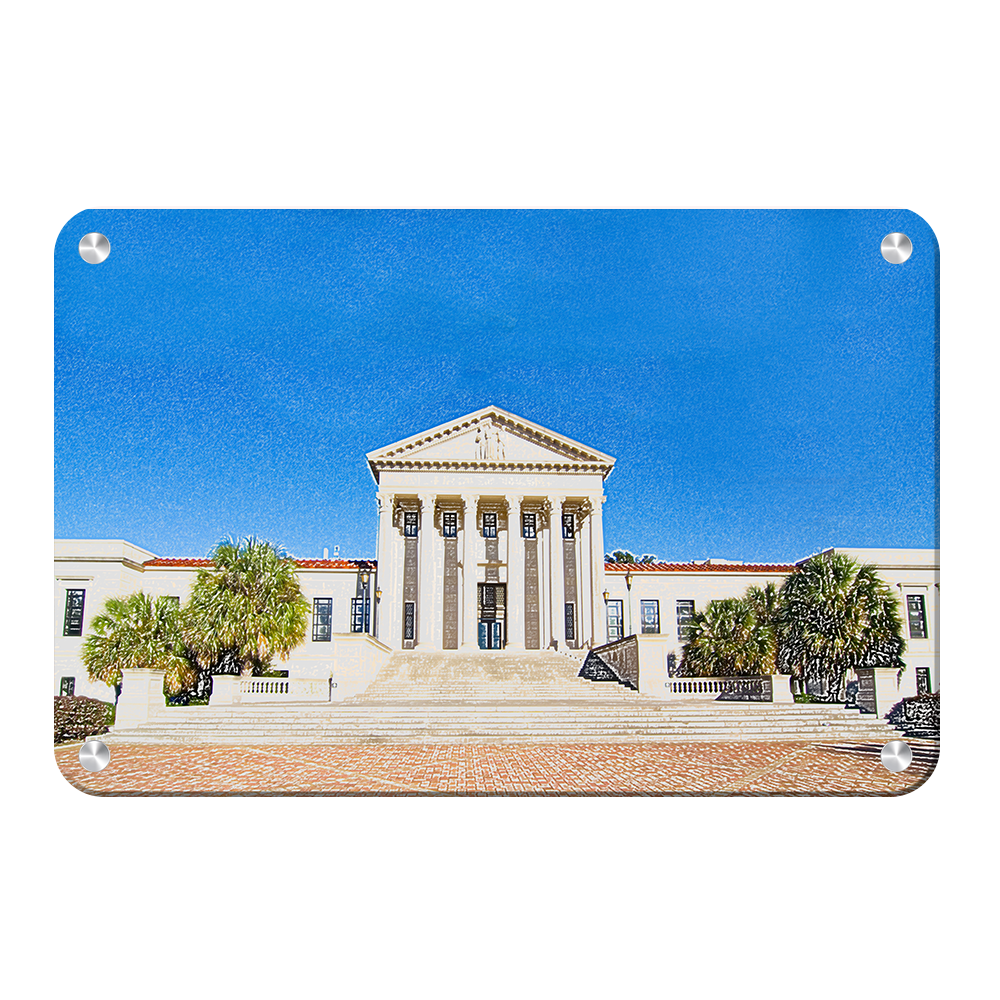 LSU Tigers - Paul M. Hebert Law Center Sketch - College Wall Art #Metal
