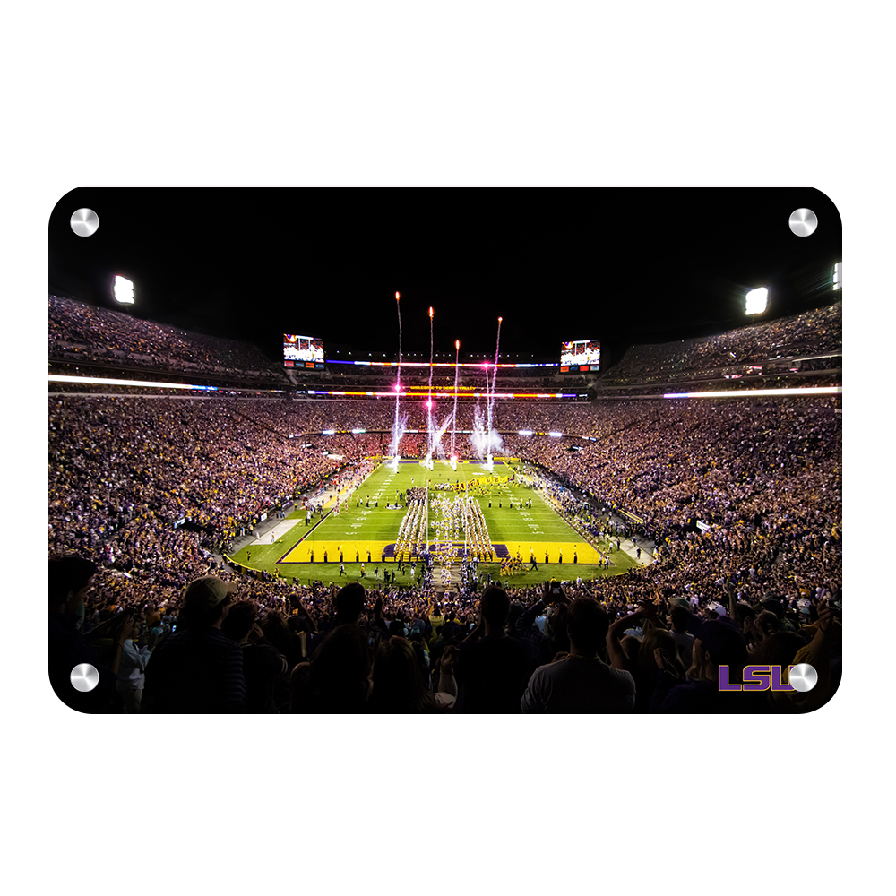 LSU Tigers - Saturday Night in Death Valley - College Wall Art #Metal