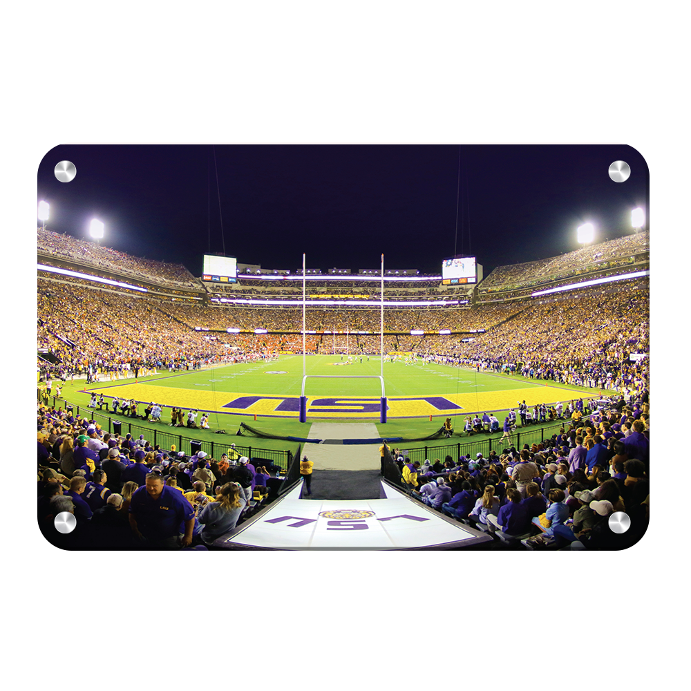 LSU TIGERS - LSU End Zone - College Wall Art #Metal