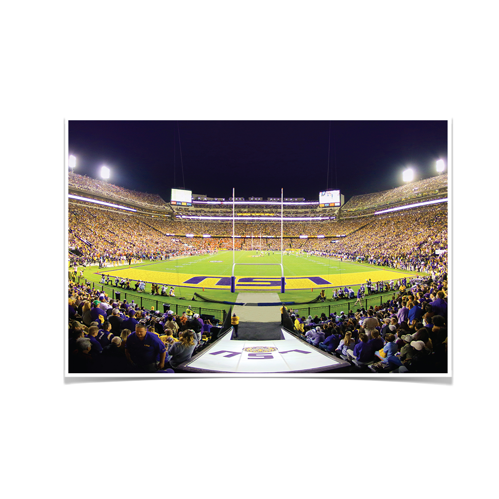 LSU TIGERS - LSU End Zone - College Wall Art #Poster