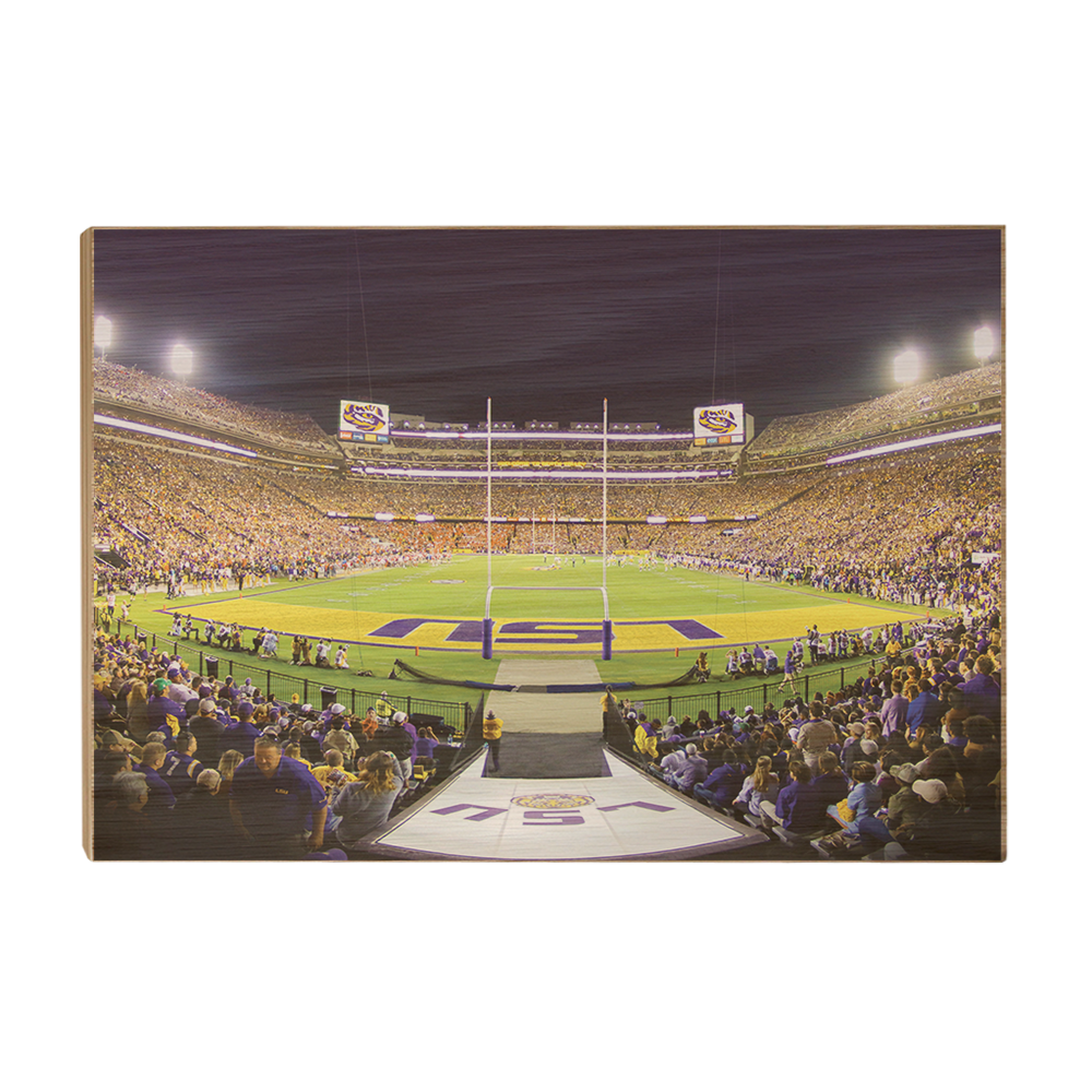 LSU TIGERS - LSU End Zone - College Wall Art #Wood