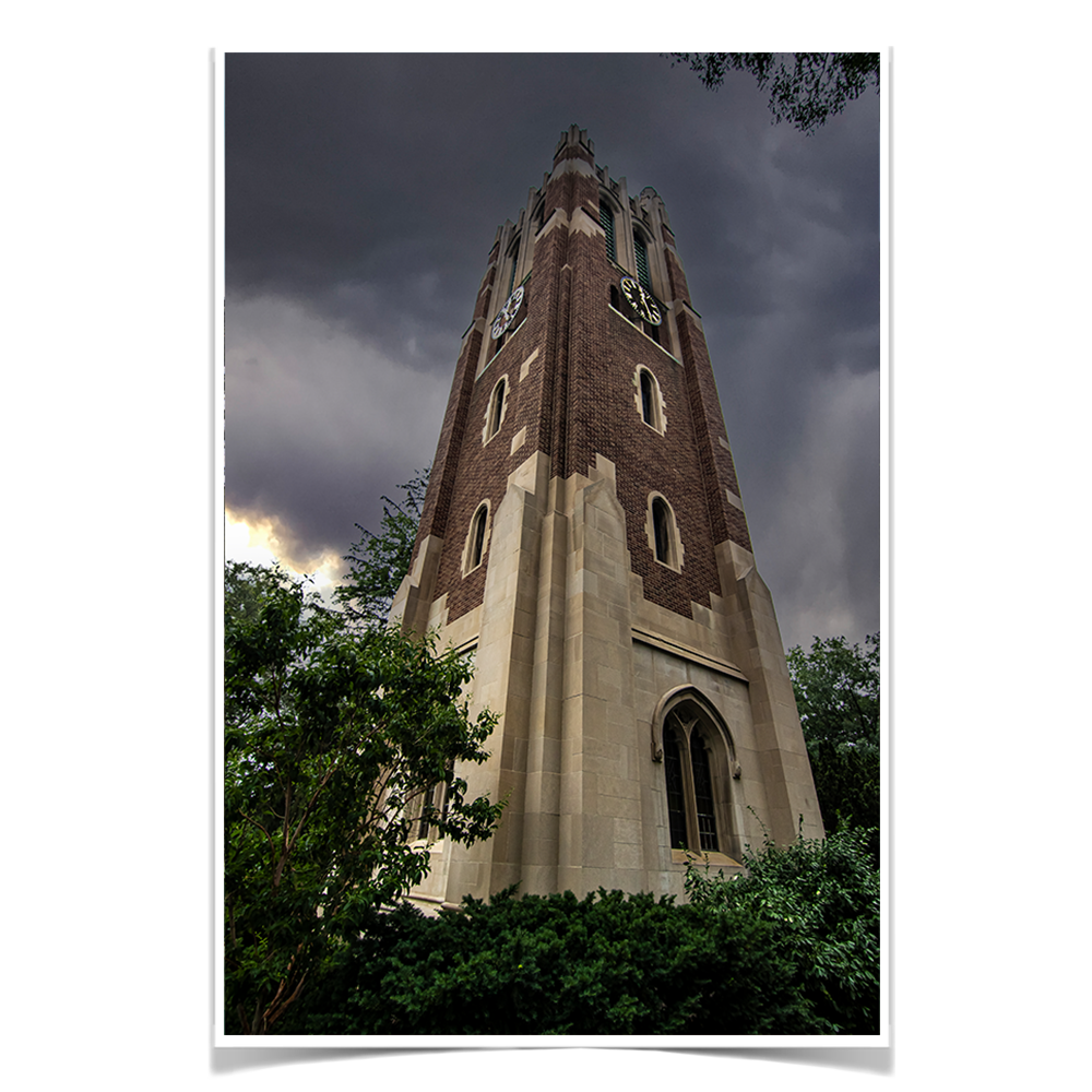 Michigan State - Stormy Beaumont Watercolor - College Wall Art #Canvas