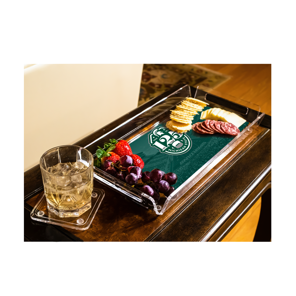 Michigan State Spartans - 125 Years of Michigan State Football Decorative Serving Tray