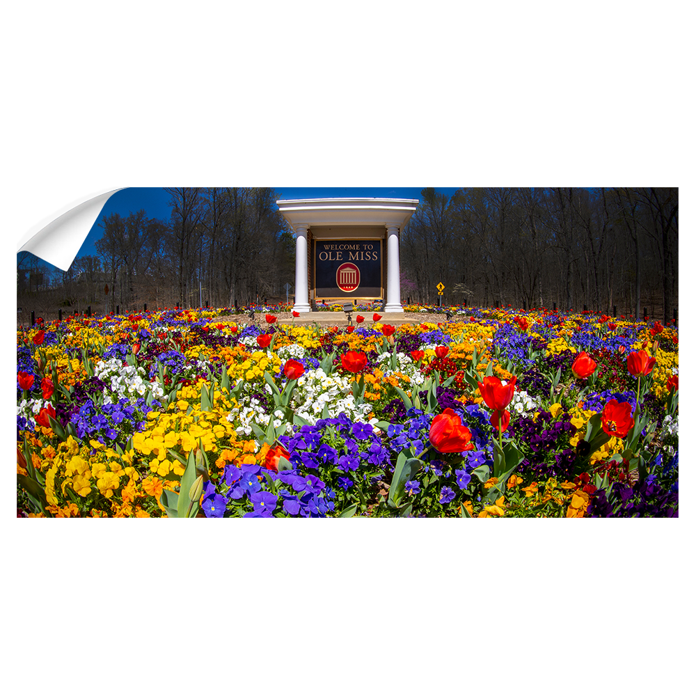 Ole Miss Rebels - Welcome to Ole Miss Spring Flowers - College Wall Art #Wall Decal