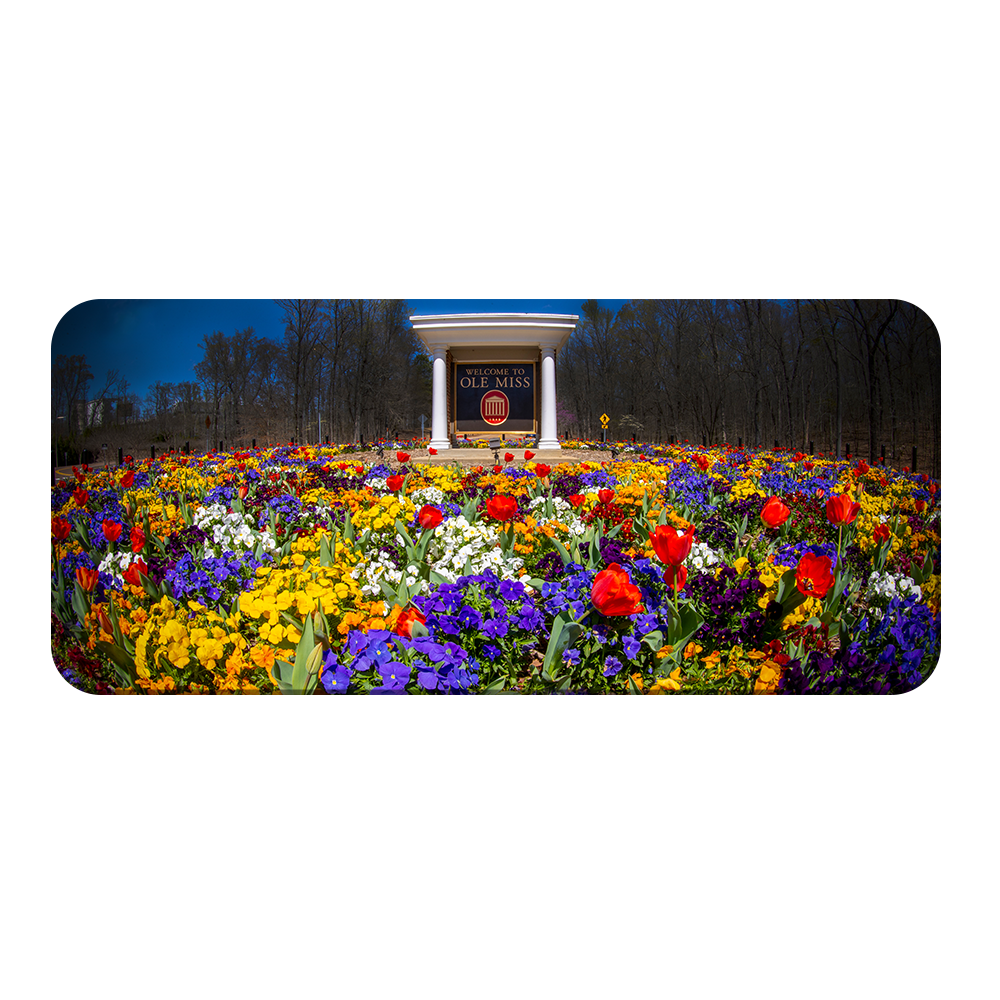Ole Miss Rebels - Welcome to Ole Miss Spring Flowers - College Wall Art #PVC