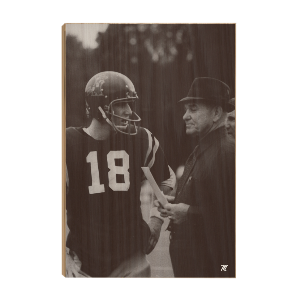 Ole Miss Rebels - Vintage Manning Vaught 1970 - College Wall Art #Wood