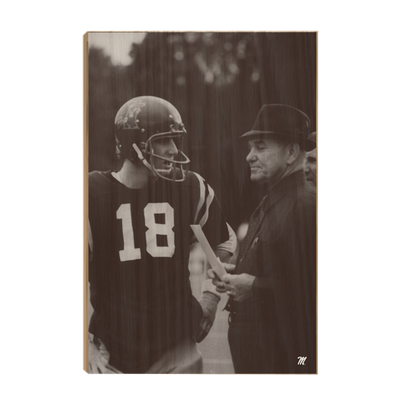 Ole Miss Rebels - Vintage Manning Vaught 1970 - College Wall Art #Wood