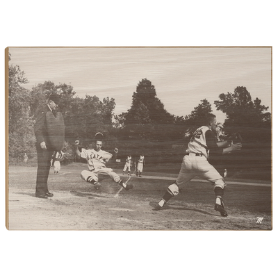 OLE MISS REBELS - Vintage Khayat Play at the Plate - College Wall Art #Wood