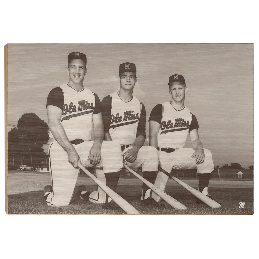 OLE MISS REBELS - Vintage Roberts, Lusk, Huffman - Colllege Wall Art #Wood