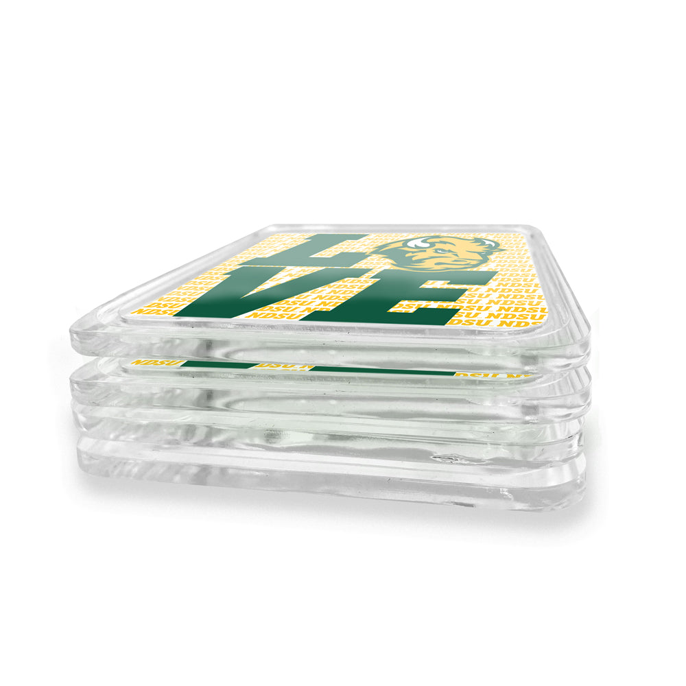 North Dakota State Bison - Love NDSU Drink Coaster
