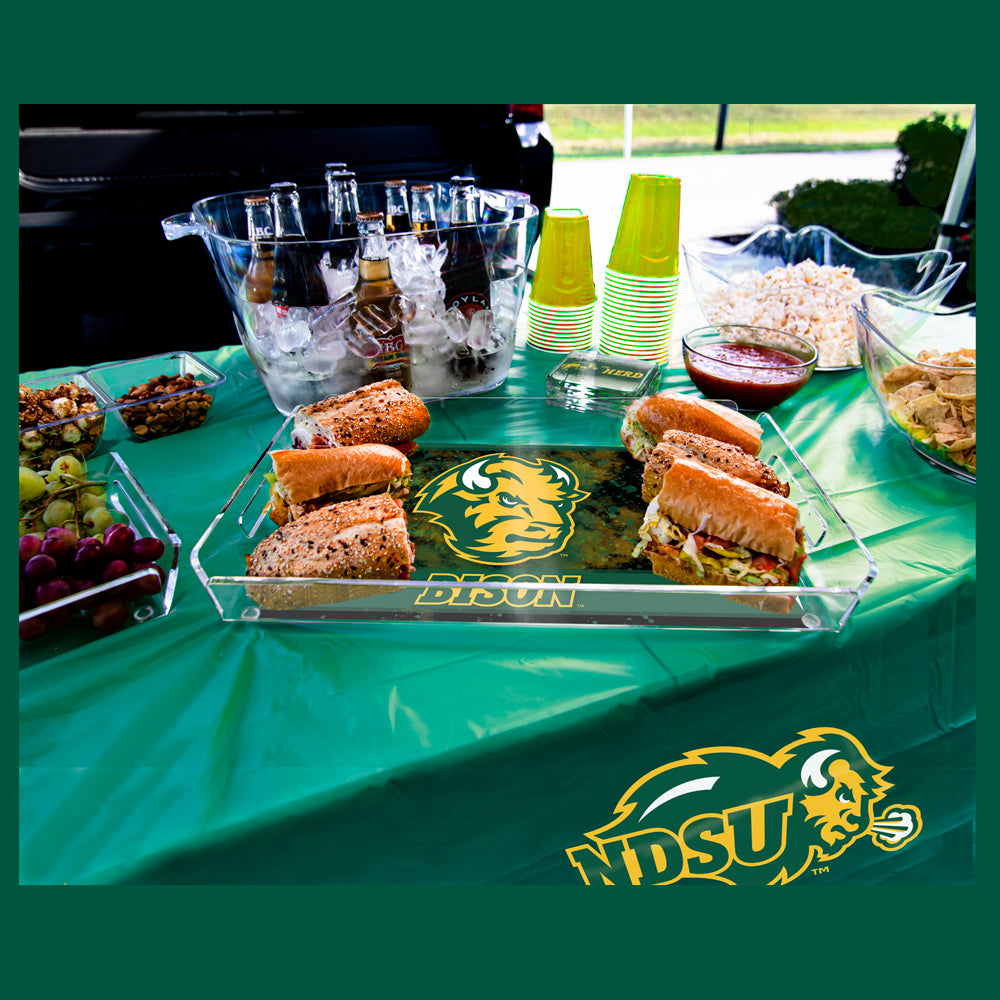 North Dakota State Bison - Bison Art Deco Decorative Serving Tray