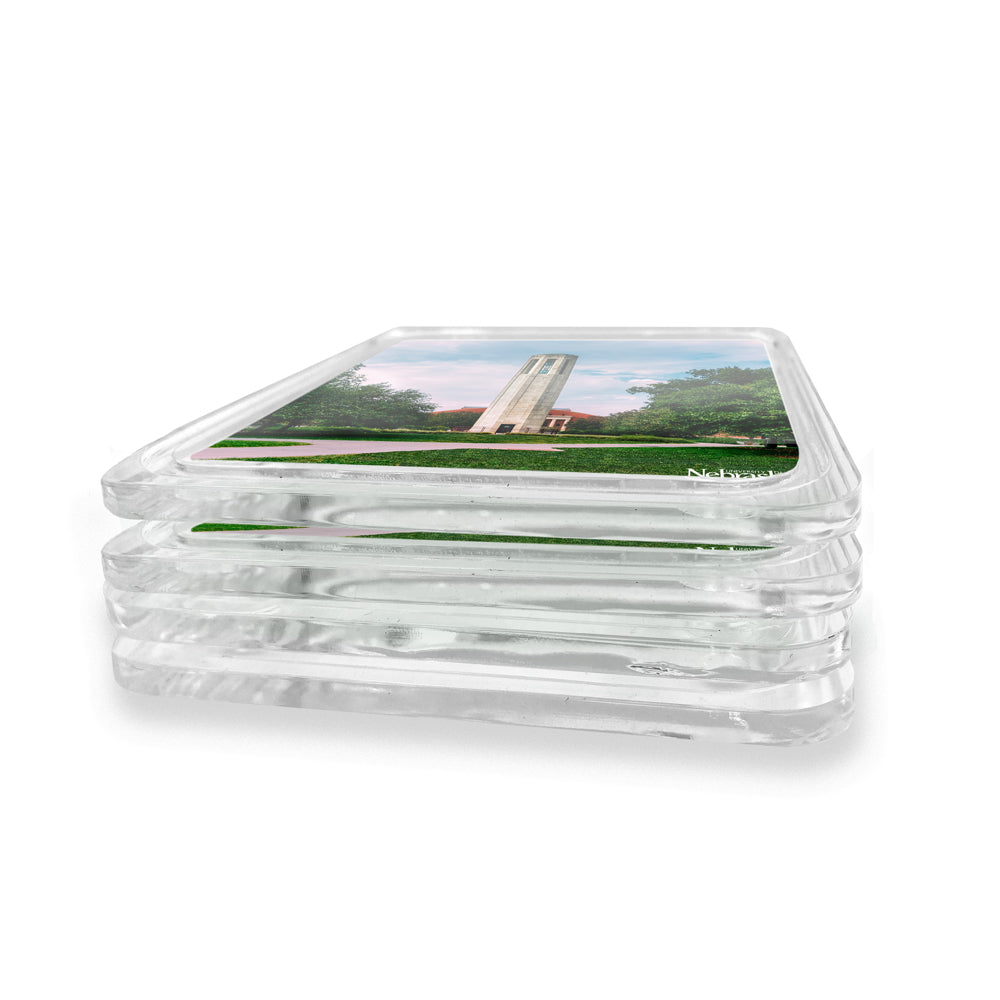 Nebraska Cornhuskers - Mueller Tower Drink Coaster
